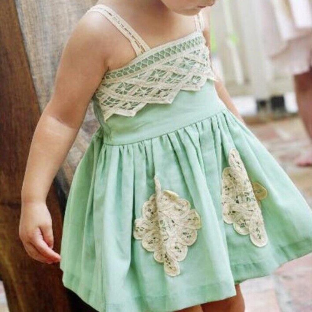 Well Dressed Wolf Mint Lace Daydream tunic set 12 month